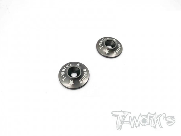 T-Works Alu 1/8 Heckflügel Unterlegscheiben - Grau (2 Stück)