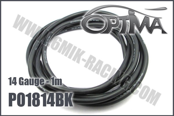 14 gauge silicone Wire Black (1 m)