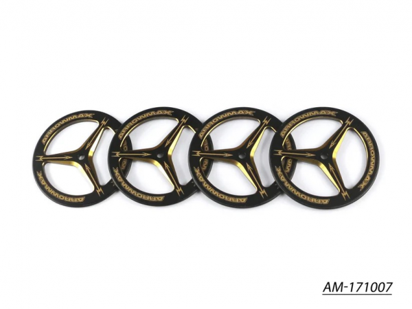 Arrowmax - Alu Set-Up Wheels für 1/10 Onroad Cars - Black Golden (4 Stück)