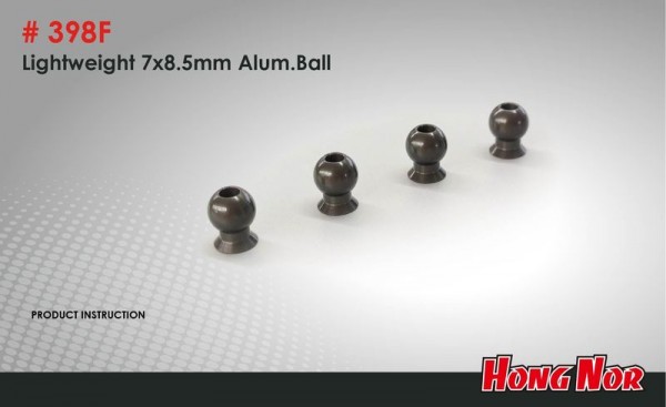 Lightweight 7x8.5mm Alum, Ball (4 pcs)