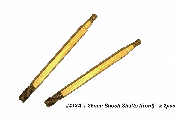 GT Shock Shafts for front & rear titatium coated (2 pcs)