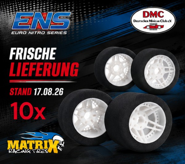 10x Matrix 1/8 Komplettsatz 32/35sh 69/76mm (vorgeschliffen) Light Felge (4 Reifen)