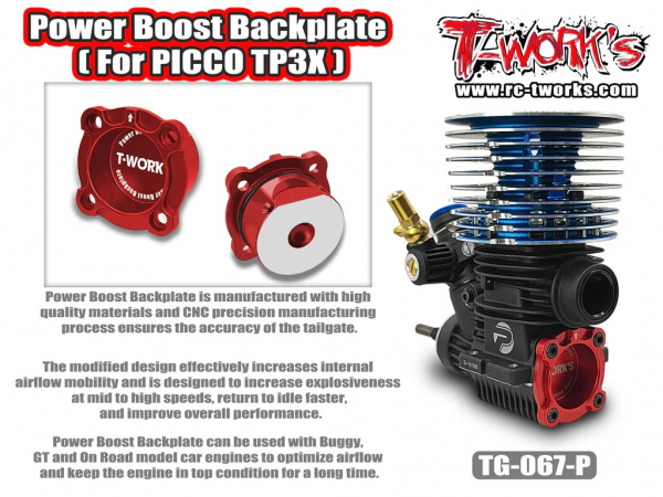 T-Works Power Boost Backplate for PICCO TP3X