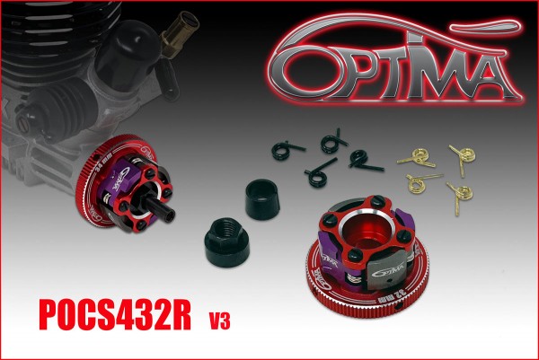 OPTIMA 4 Shoes Flywheel set - 32 mm Red V3