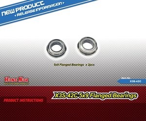 5x9mm Flanged Bearings (2 pcs)