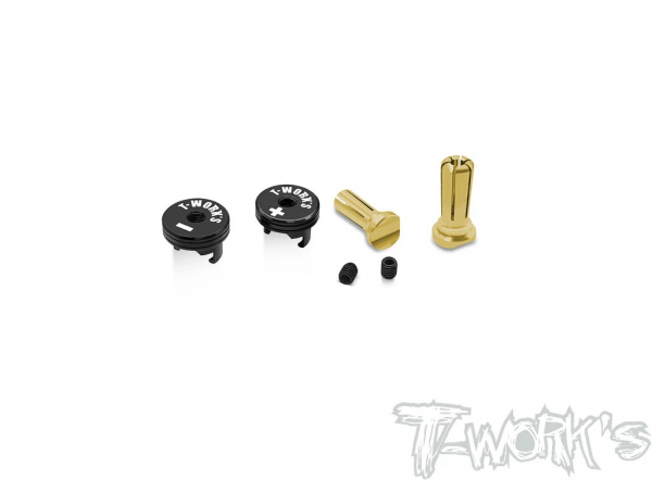 T-Works 5mm Goldstecker -13mm (Set) (Schwarz / Schwarz)