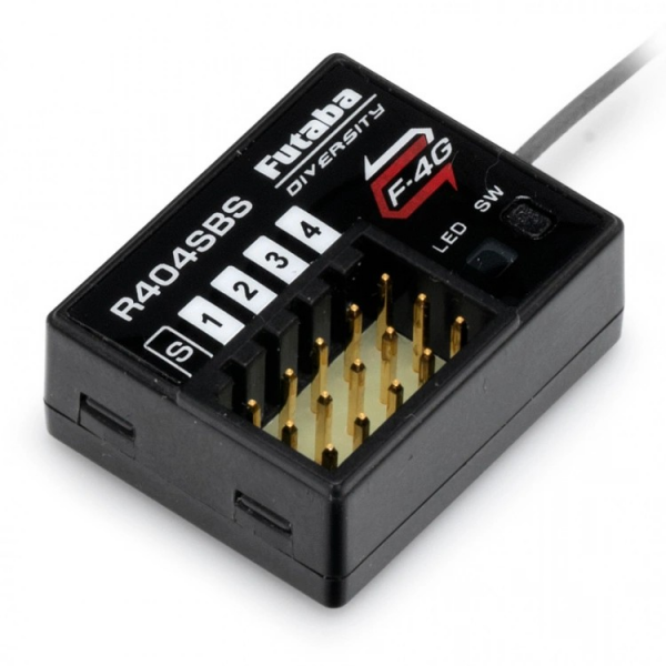 Futaba - R404SBS - 2.4 GHz 4-Kanal Empfänger - mit externer Antenne - F-4G