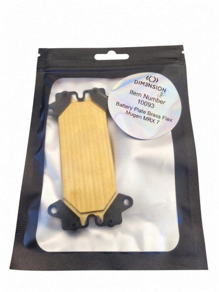 DIM3NSION - Chassis Battery Plate (Brass Flex) - for Mugen MRX7