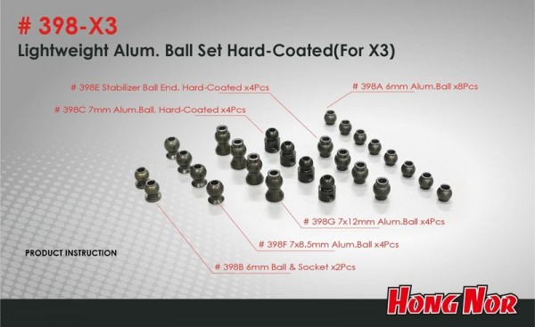 Lightweight Aluminum Ball Set Hard-Coated (for X3)