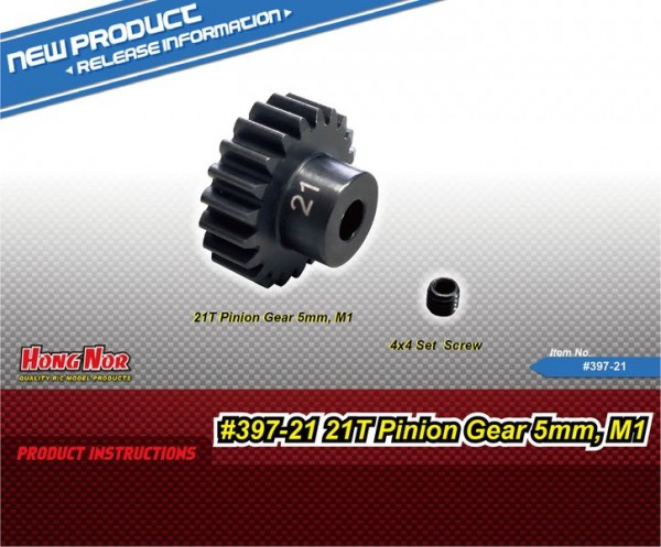 21T Motor Gear/5mm,M1