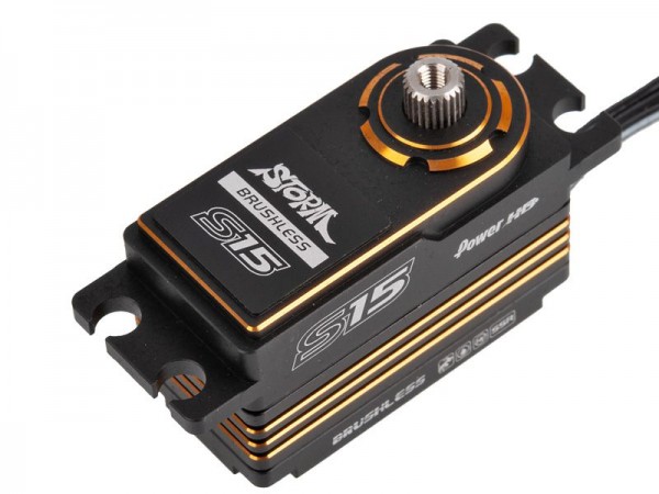 Power HD Brushless Low Profile Digital Servo # S15 Black Golden