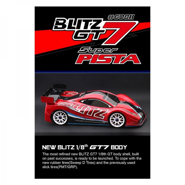 Blitz - GT7 - 1/8 GT Body (1,0 mm) + Wing Type S