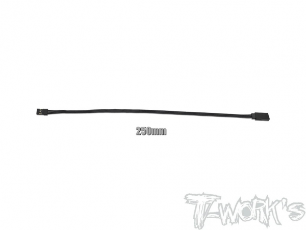 T-Works Kabelverlängerung für Servo - Schwarz - 250mm
