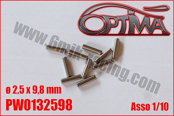 ø2.5 x 9,8 mm pin for shaft replacement (10)