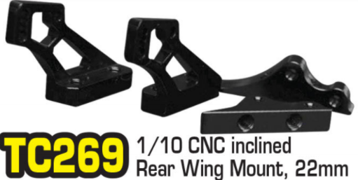 CNC Alu Rear Wing Mount 22mm / 4 Anstellwinkel