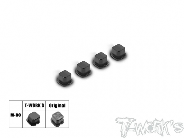 T-Works CNC Machined Delrin Arm Mount Insert - für MBX8R - C & D Mount Type A (4 Stück)