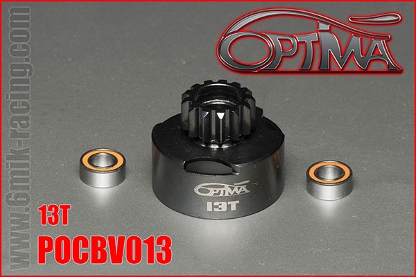 OPTIMA 13T Vented Clutch Bell + 2pcs 5x10 Bearing