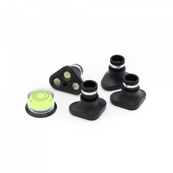 GR - Adjustable feets (3D printed) + Spirit Level for GR Setup Board (Set)