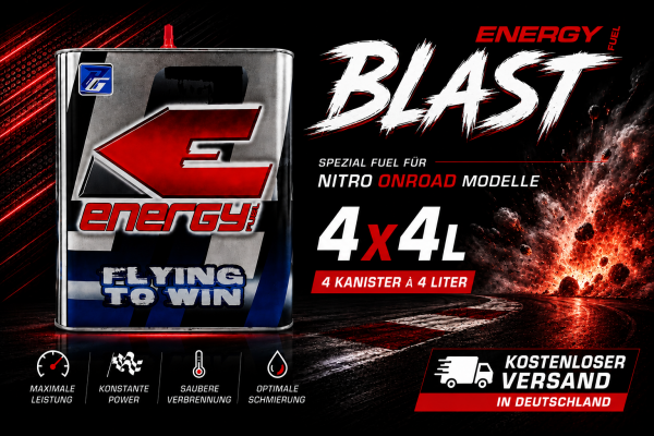 ENERGY "Blast" 16% EU ON-ROAD 4x4 Liter Kannen (16Liter) KOSTENLOSER VERSAND DE