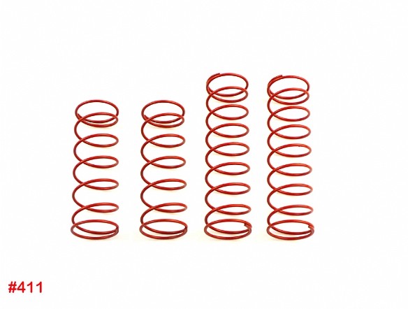 Big Bore Shock Spring Set, Red/Soft (Front:1.5x68x7.5T Rear:1.5x8.5x9.75T)