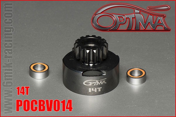 OPTIMA 14T Vented Clutch Bell + 2pcs 5x10 Bearing