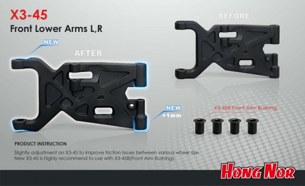 Front Lower Arms L&R (NEW) only use with X3-45B