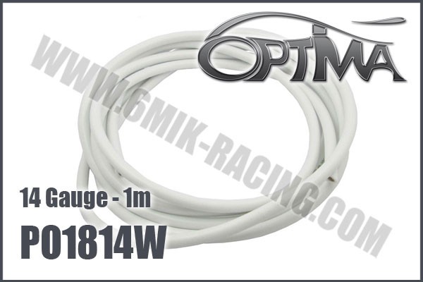 14 gauge silicone Wire White (1 m)