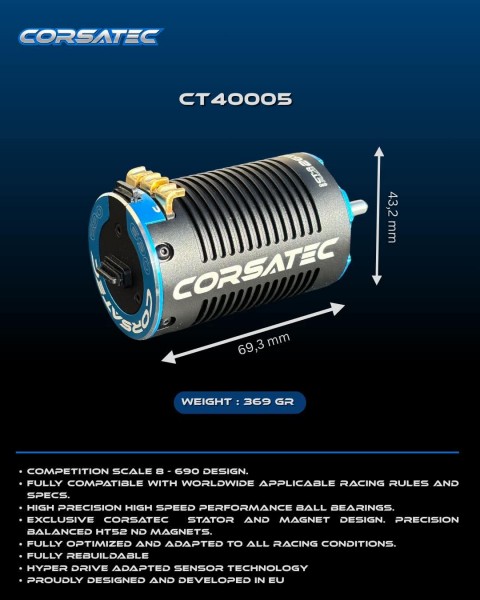 Corsatec - 2650kv CT-R Race Pro Motor V2 - Onroad