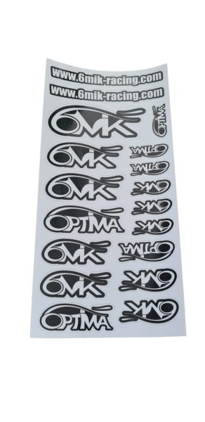 6MIK official stickers White & Black - 200x250mm