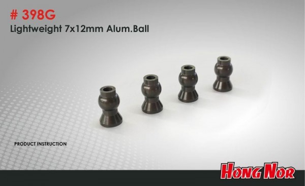 Lightweight 7x12 mm Alum, Ball (4 pcs)