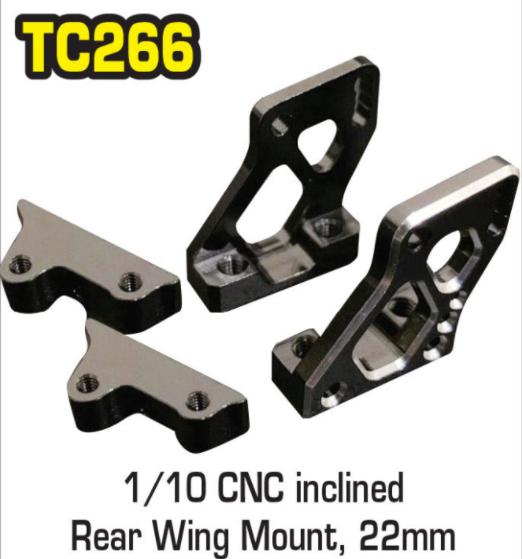 CNC Alu Rear Wing Mount 22mm / 4 Anstellwinkel
