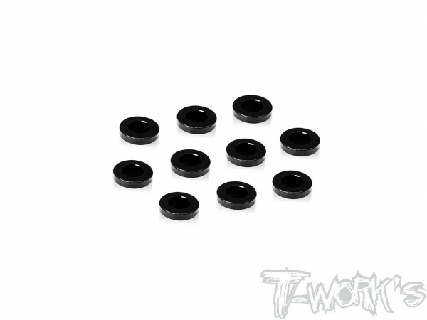 T-Works Alu 3 x 5,9 x 1.25mm Scheiben (Schwarz) (10 Stück)