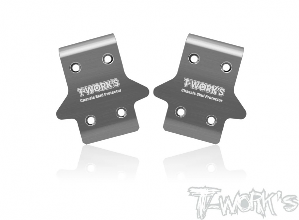 T-Works Edelstahl Skid Platten - vorne - für MBX8R - (2 Stück)