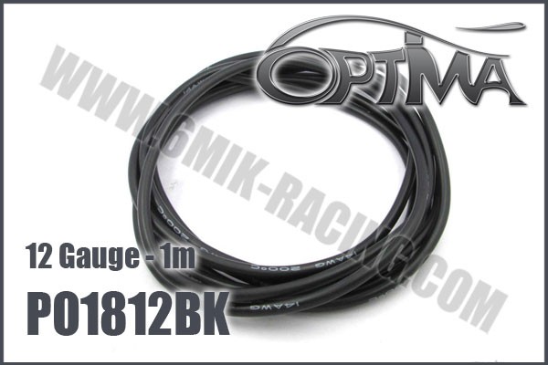 12 gauge silicone Wire Black (1 m)