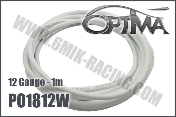 12 gauge silicone Wire White (1 m)
