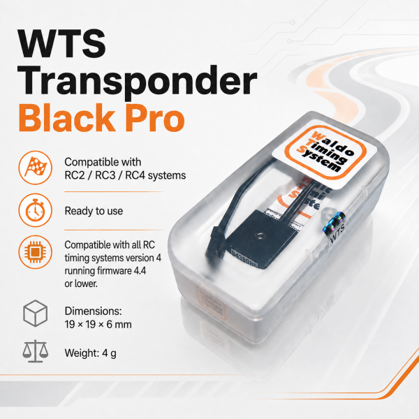 WTS Transponder Black Pro - RC2/RC3/RC4 Anlagen kompatibel