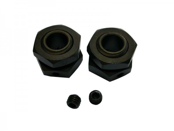 Alum. Wheel Hub (BLACK) (2 pcs)