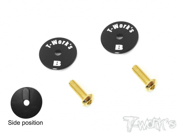 T-Works 7075-T6 Alum. Wing Side position Spacer - für MBX8R - (2 Stück)