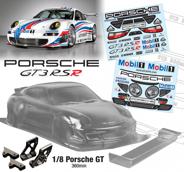 TeamC - 1/8 GT - Porsche "Clear Body" - 360mm