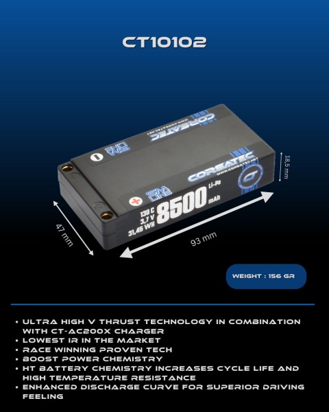 Corsatec - SM Line HV Lipo - 1S - 156g - 8500mah