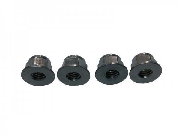 4mm Flange Nut Black (4 pcs)