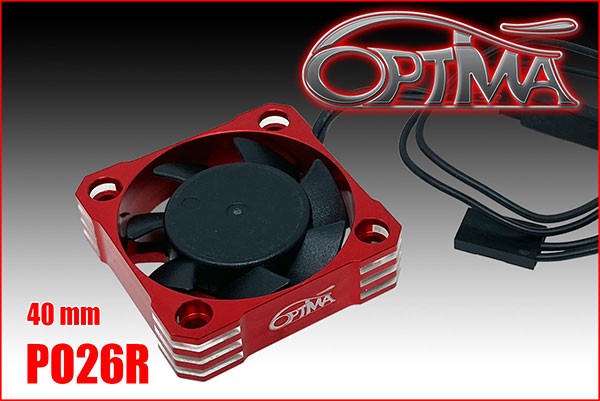 Aluminium 40 mm cooling fan - Red (High speed)