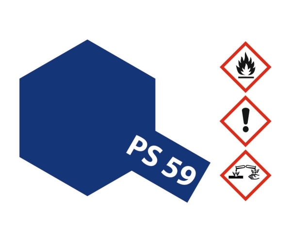 Tamiya - PS-59 Polycarbonat Spray - Dkl. Metallic BLAU - 100ml