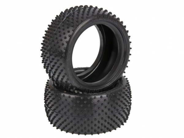 Schumacher - Mini Dart - 2+4WD 1/10 Rear Reifen - GELB (2 Stück)